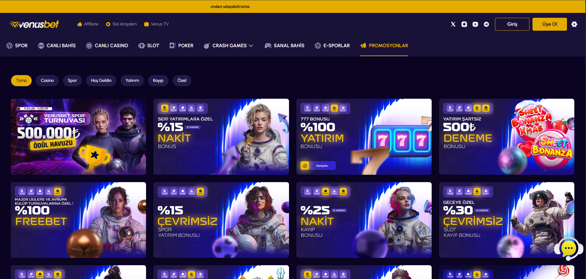 Venusbet Bonus: Kampanyalar ve Promosyonlar