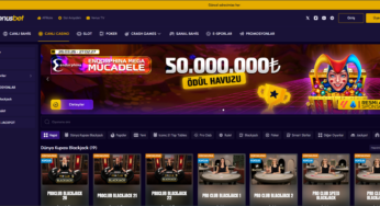 Venusbet canlı casino lobisi — blackjack masaları ve 50 milyon TL ödül havuzlu Endorphina turnuvası
