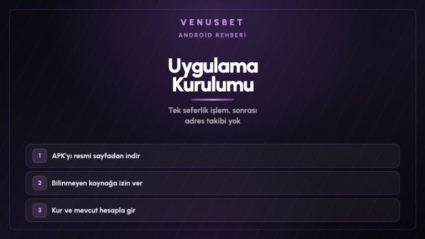 Venusbet Android Uygulama Rehberi