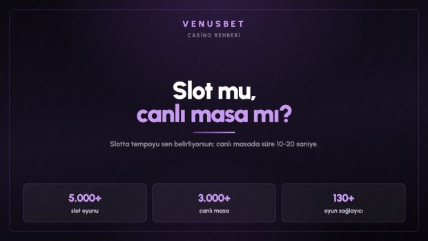 Venusbet Casino: 5.000+ Slot ve Canlı Casino