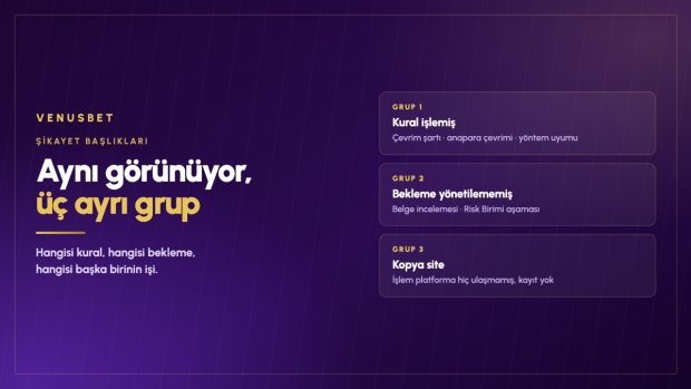 Venusbet Şikayet Konuları: Hangi Başlıklar Tekrar Ediyor?